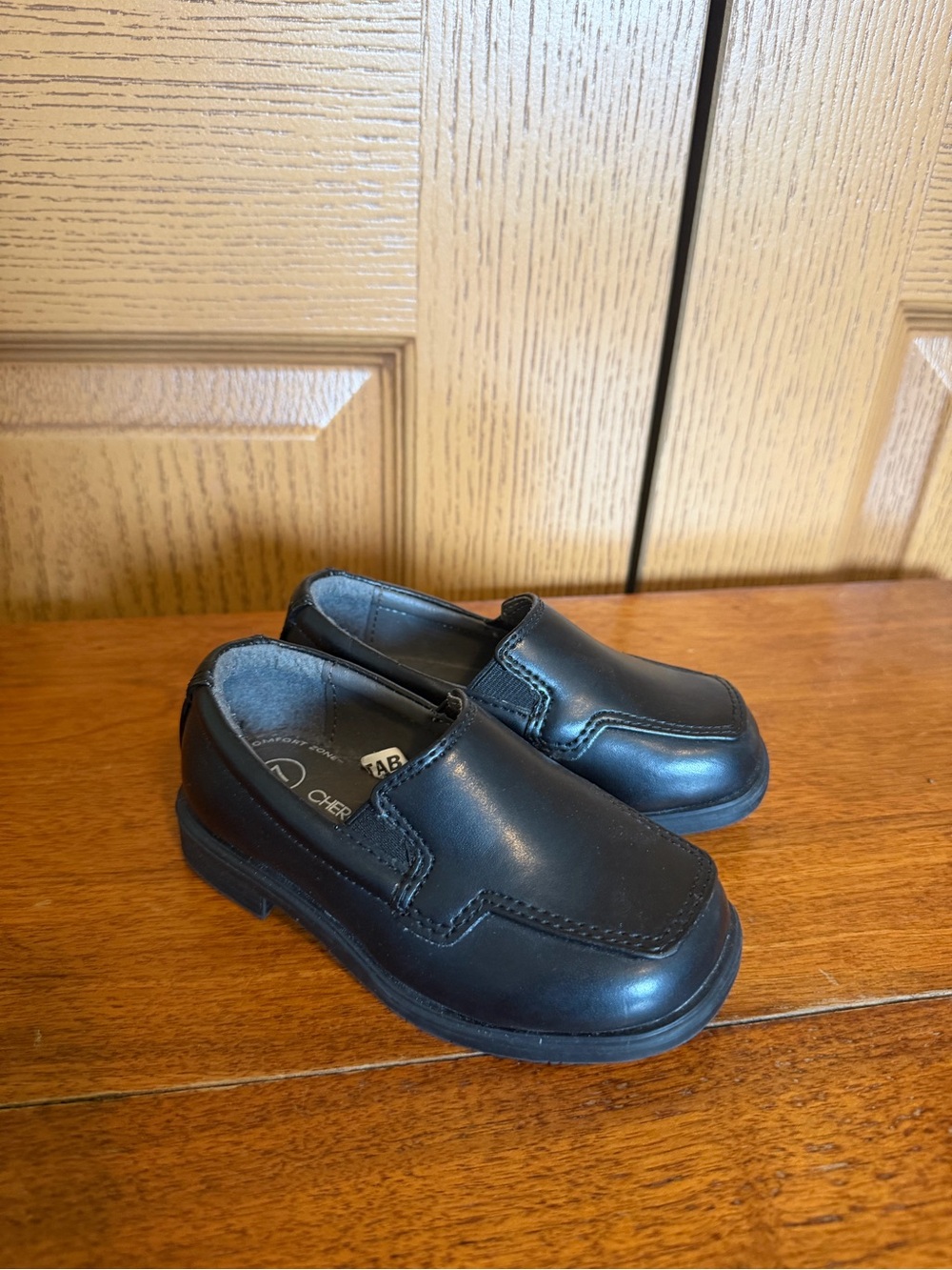 Cherokee Black Kids Slip-On Dress Loafers